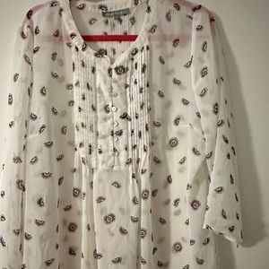 Daniel Rainn Sheer White top - Xl